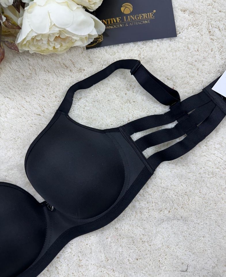 Le Jardin Marilyn Soft Cup Balenli Desteksiz Büyük Beden Sütyen -7015 Siyah - 95