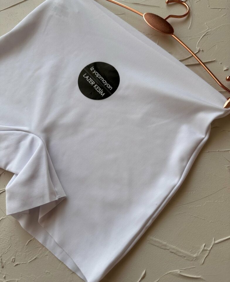 Cool Comfort Yüksek Bel Ağı Pamuklu Yüksek Bel Kadın Boxer Beyaz - L/XL