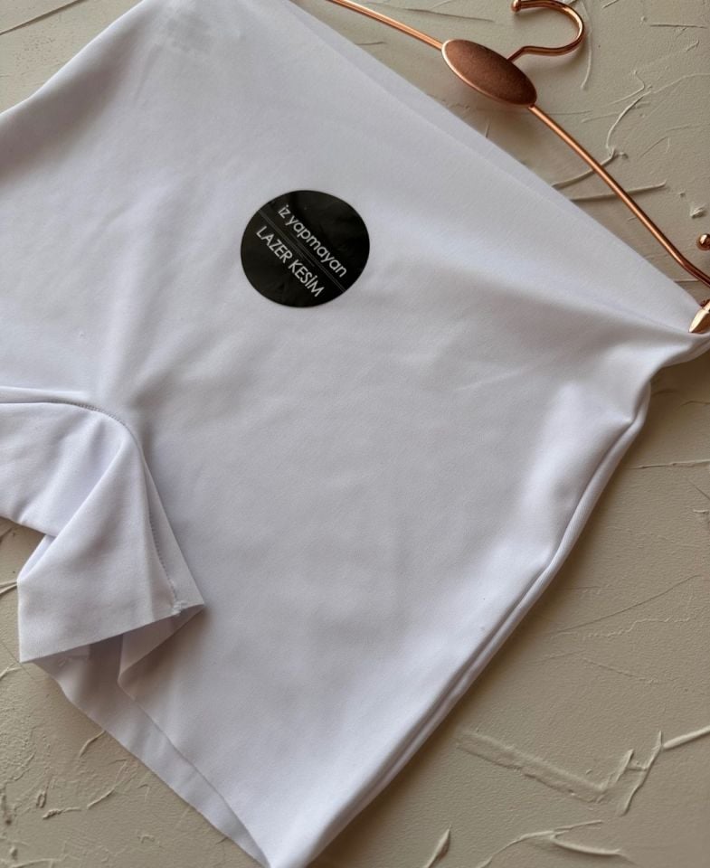 Cool Comfort Yüksek Bel Ağı Pamuklu Yüksek Bel Kadın Boxer Beyaz - M/L