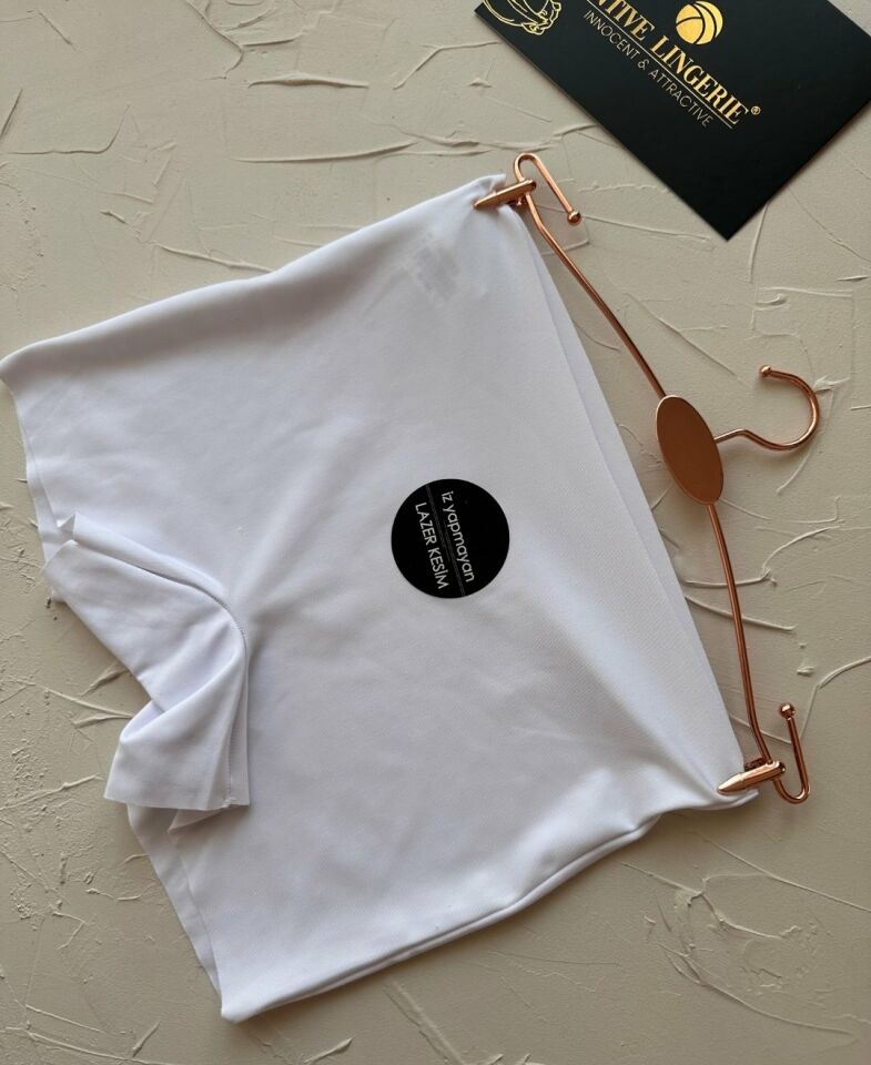 Cool Comfort Yüksek Bel Ağı Pamuklu Yüksek Bel Kadın Boxer Beyaz - M/L
