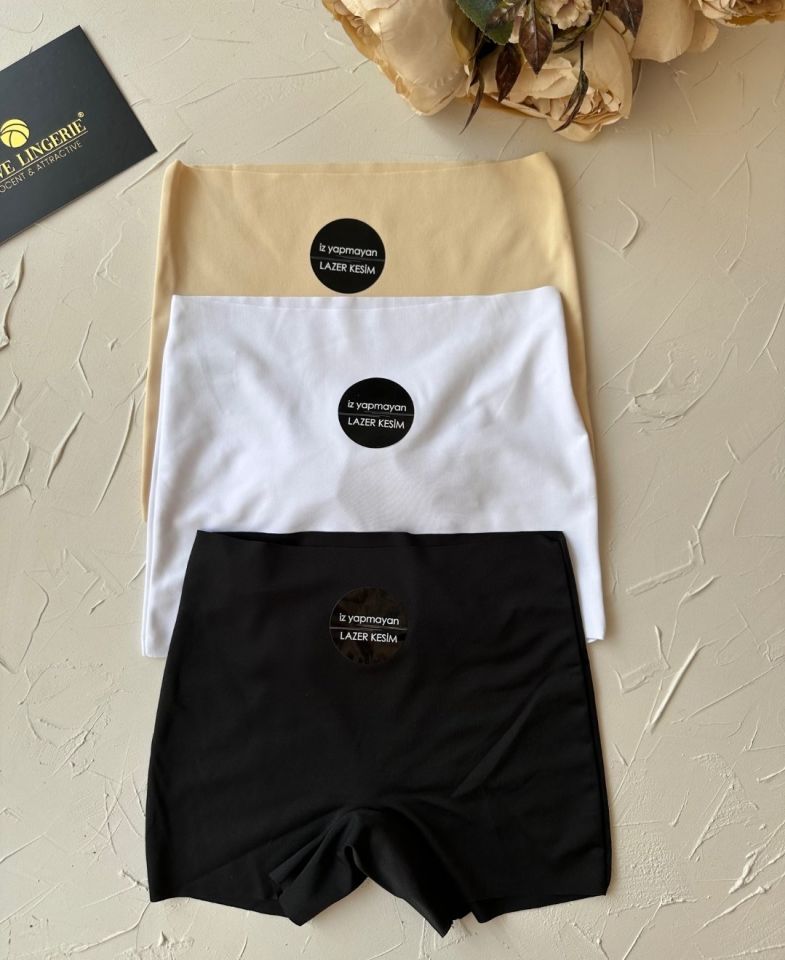 Cool Comfort Yüksek Bel Ağı Pamuklu Yüksek Bel Kadın Boxer Beyaz - M/L