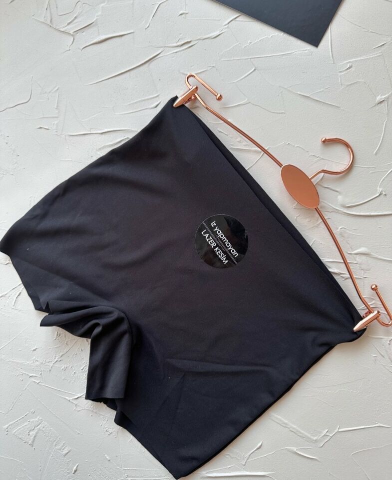 Cool Comfort Yüksek Bel Ağı Pamuklu Yüksek Bel Kadın Boxer Siyah - S/M