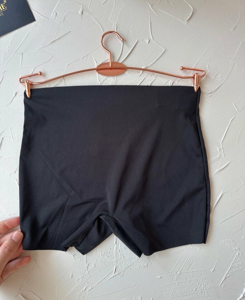 Cool Comfort Yüksek Bel Ağı Pamuklu Yüksek Bel Kadın Boxer Siyah - L/XL