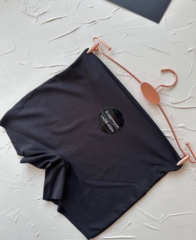 Cool Comfort Yüksek Bel Ağı Pamuklu Yüksek Bel Kadın Boxer Siyah - M/L