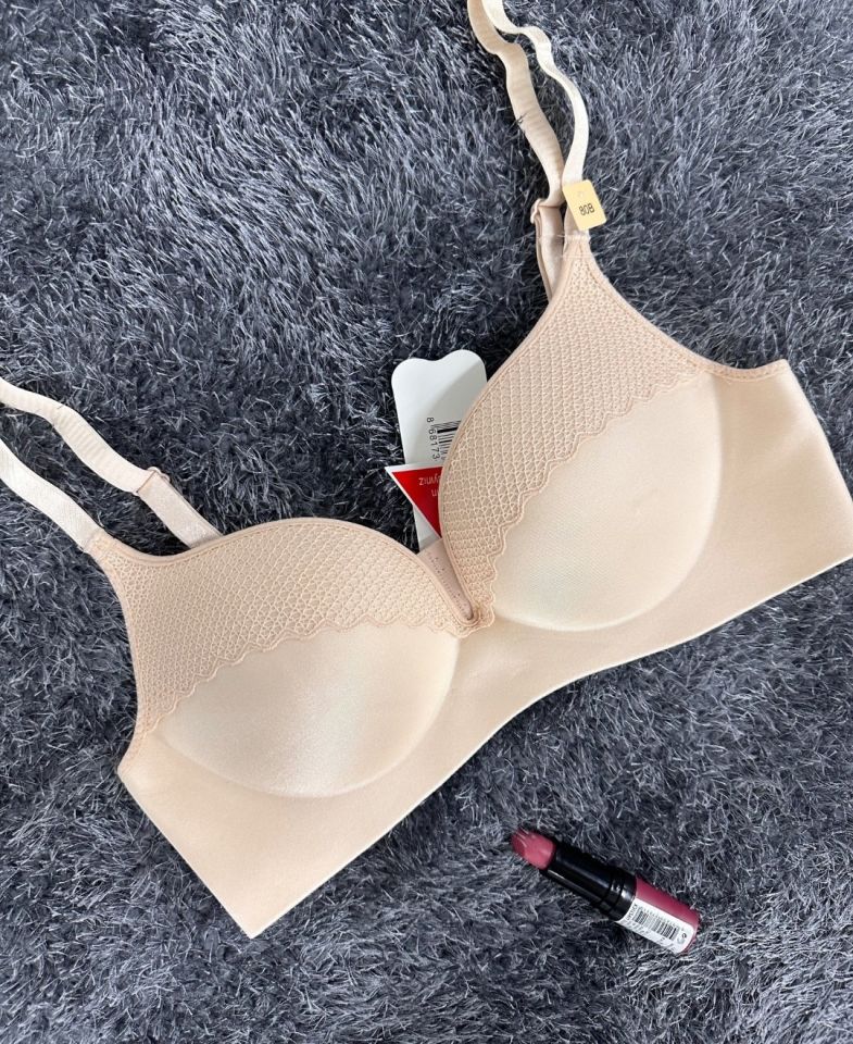 Günlük Kullanım Lazer Kesim Push-up Destekli Yumuşak Sütyen (Ekru, Pudra, Siyah, Yeşil) Pudra  - 95B