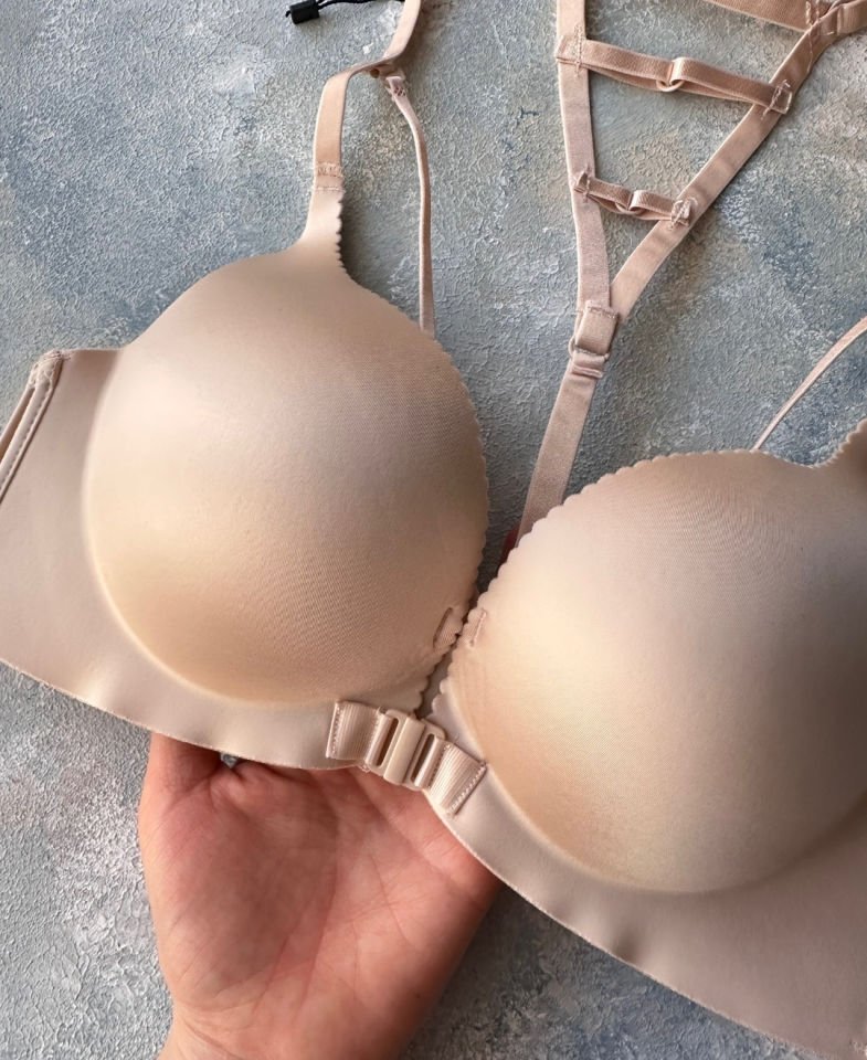 Cool Comfort Balensiz Push-up Yumuşak Dokulu Lazer Kesim Sütyen Ekru - 80B