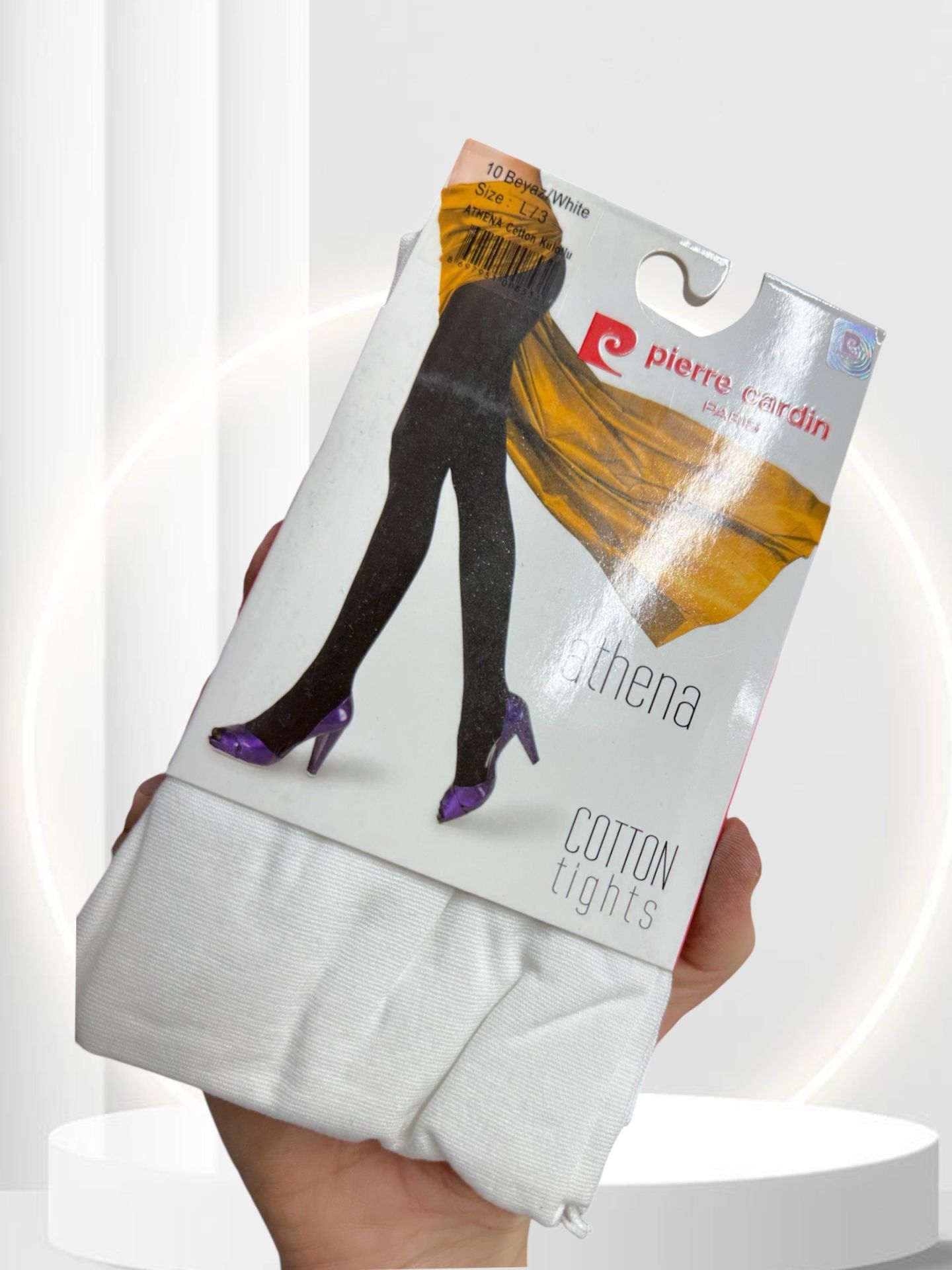 Pierre Cardin Paris Athena Pamuklu Sıcak Tutan 60 Den Kalın Külotlu Çorap Beyaz - L
