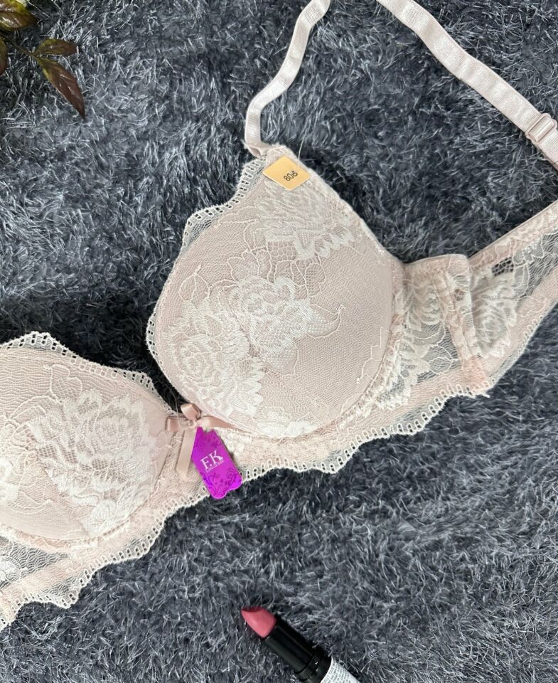 Intive Bride Dantelli Balenli Boş Cup Günlük Kullanım/Fantezi Tek Sütyen (Pudra- Ekru)-1234 Ekru - 85B