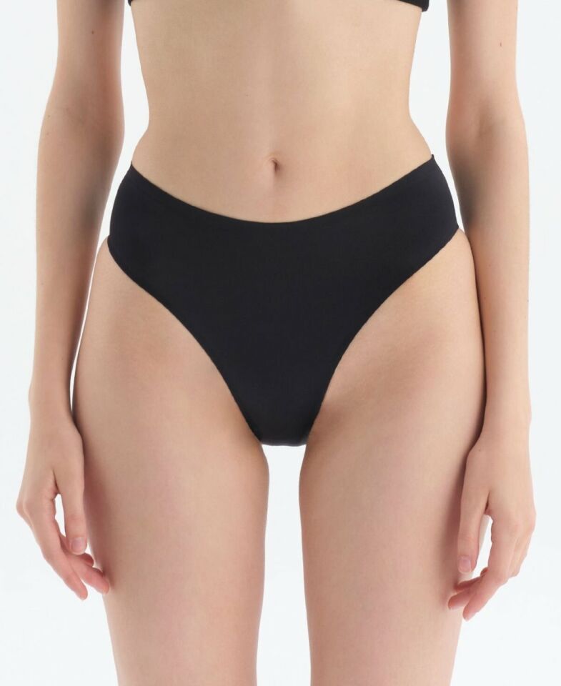 Elite Life Dikişsiz Seamless 3D Esnek Rahat Günlük Kullanım Brazilian Slip Siyah - S/M