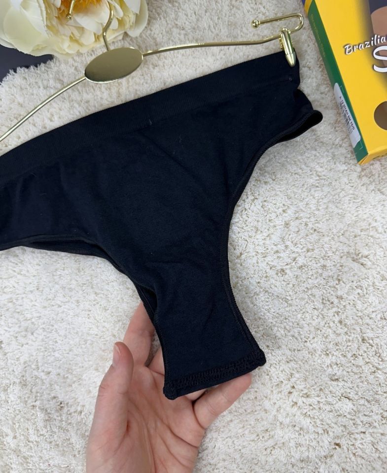 Elite Life Dikişsiz Seamless 3D Esnek Rahat Günlük Kullanım Brazilian Slip Siyah - S/M