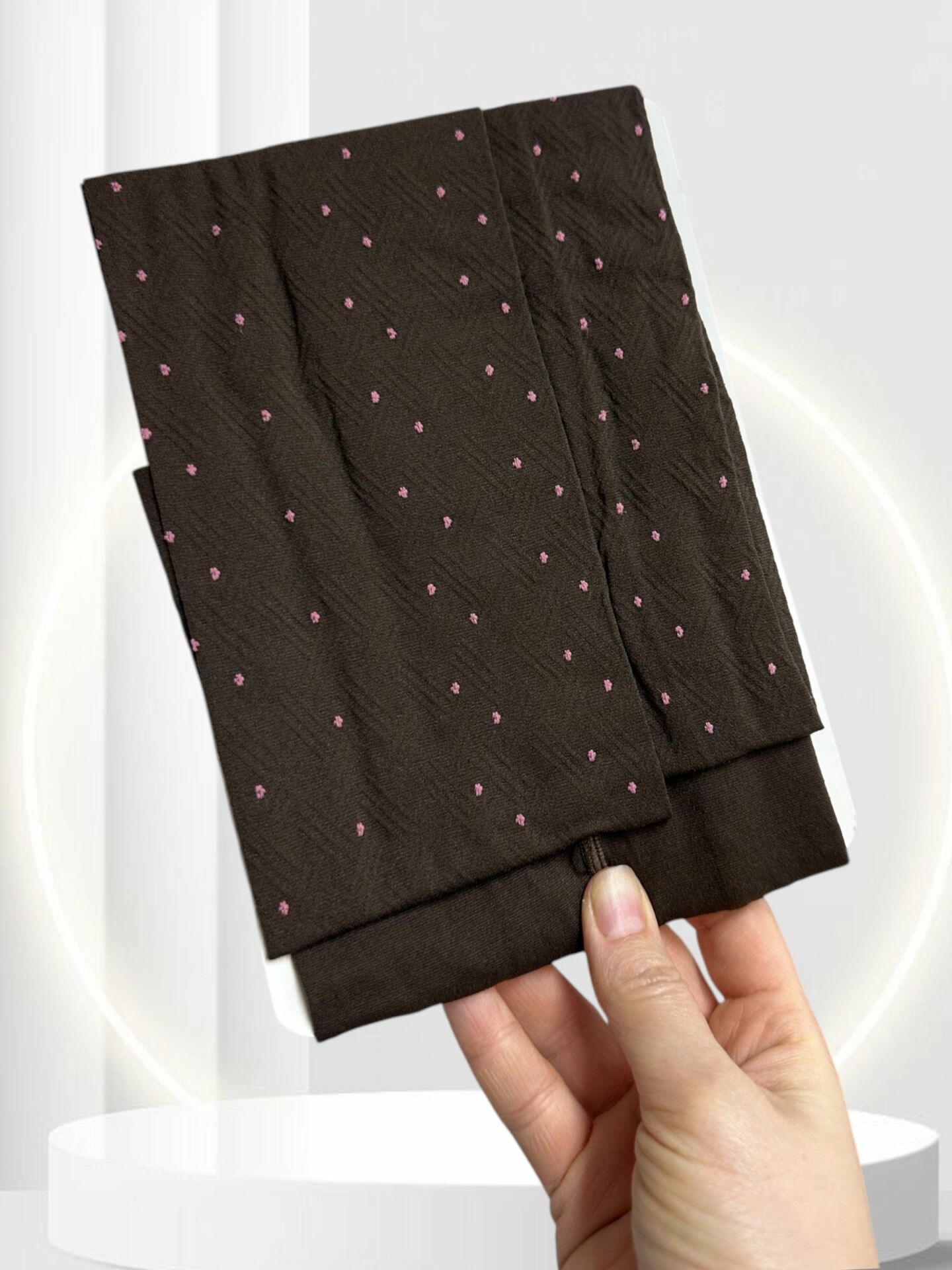 Pierre Cardin Paris Noemie 50 Den Puantiyeli İnce Şık Külotlu Çorap -Mor/Kestane Kestane - L/XL
