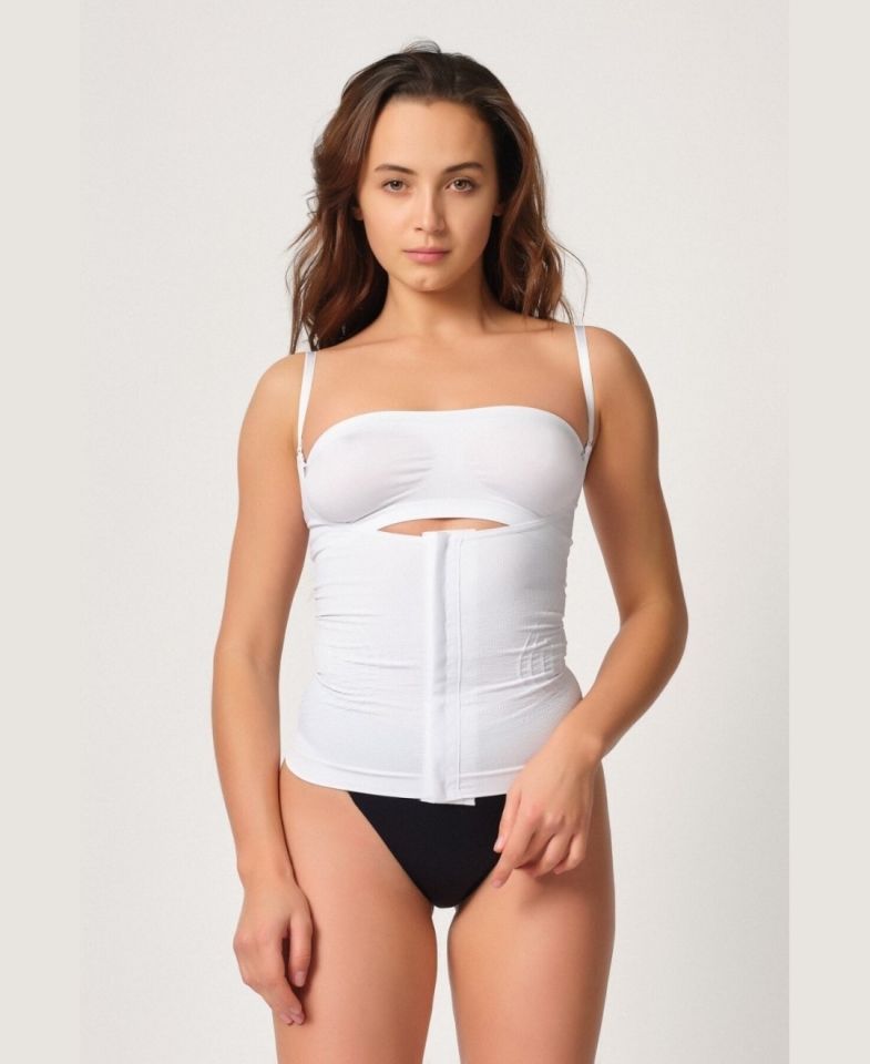 Elite Life Kadın Sıkılaştırıcı 1 Beden Küçülten Dikişsiz Atlet Bel Korse- K10 Beyaz - L/XL