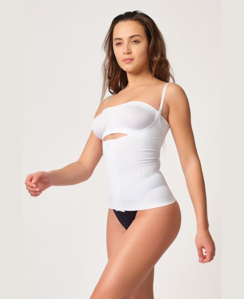 Elite Life Kadın Sıkılaştırıcı 1 Beden Küçülten Dikişsiz Atlet Bel Korse- K10 Beyaz - L/XL