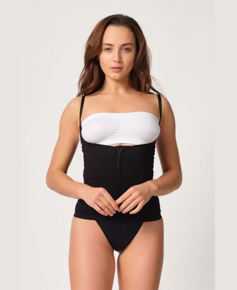 Elite Life Kadın Sıkılaştırıcı 1 Beden Küçülten Dikişsiz Atlet Bel Korse- K10 Siyah - S/M