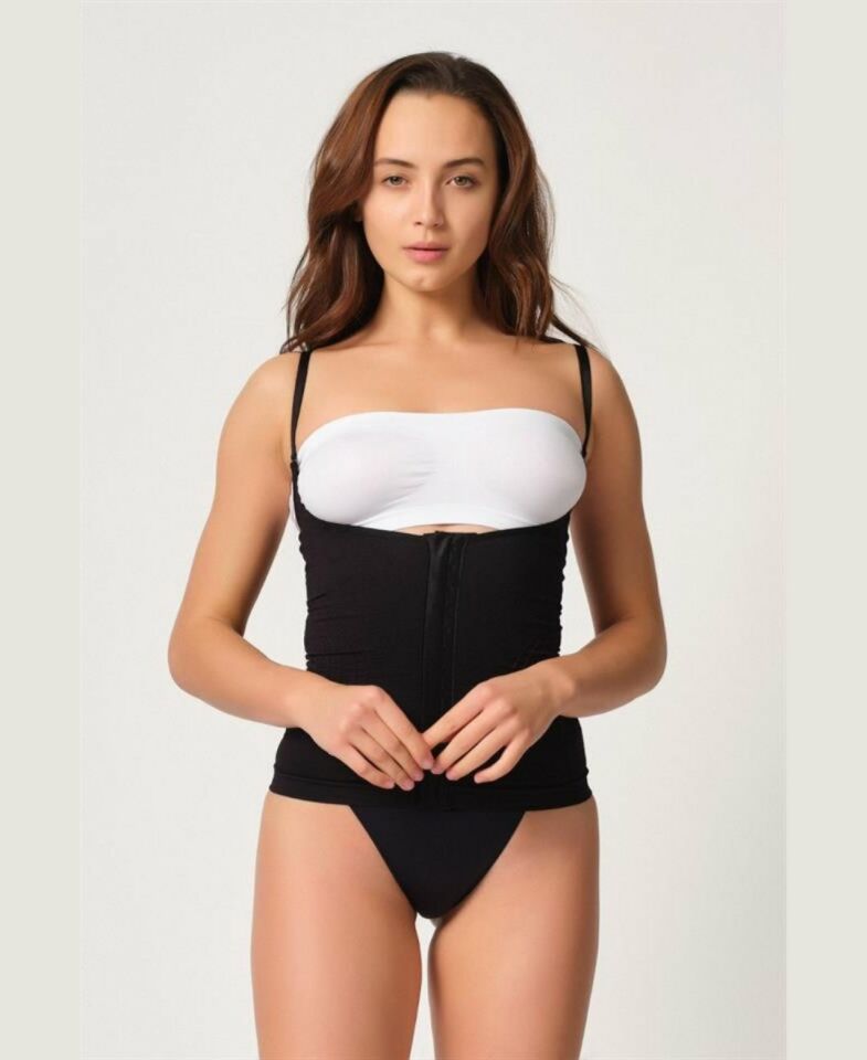 Elite Life Kadın Sıkılaştırıcı 1 Beden Küçülten Dikişsiz Atlet Bel Korse- K10 Siyah - L/XL