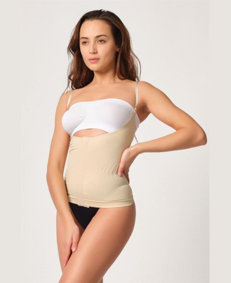 Elite Life Kadın Sıkılaştırıcı 1 Beden Küçülten Dikişsiz Atlet Bel Korse- K10 Ten Rengi - S/M
