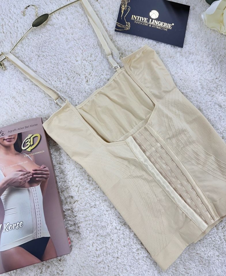 Elite Life Kadın Sıkılaştırıcı 1 Beden Küçülten Dikişsiz Atlet Bel Korse- K10 Ten Rengi - S/M