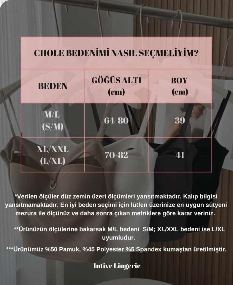 Chole İthal Pamuklu Göğsü Cut-Out Halka Detaylı İnce Askılı Büstiyer/Crop Füme - M/L