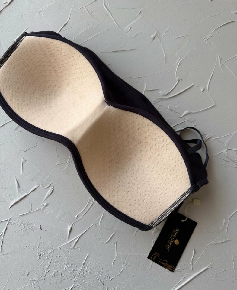 Chole İthal Pamuklu Göğsü Cut-Out Halka Detaylı İnce Askılı Büstiyer/Crop Füme - M/L