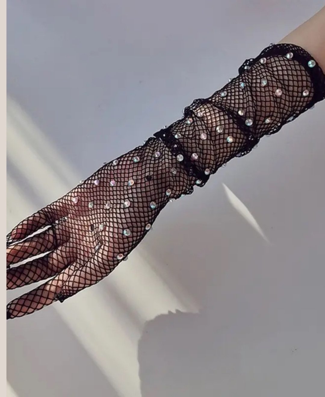Jess x Jenna Taşlı File Çorap Eldiven Takım (Limited)