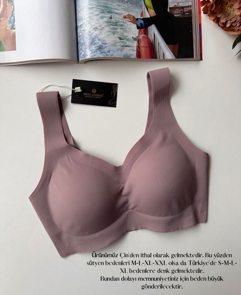 Carla Balensiz Dikişsiz Push-up Invisible Ice-Silk (Görünmez) Sütyen - İthal Bra