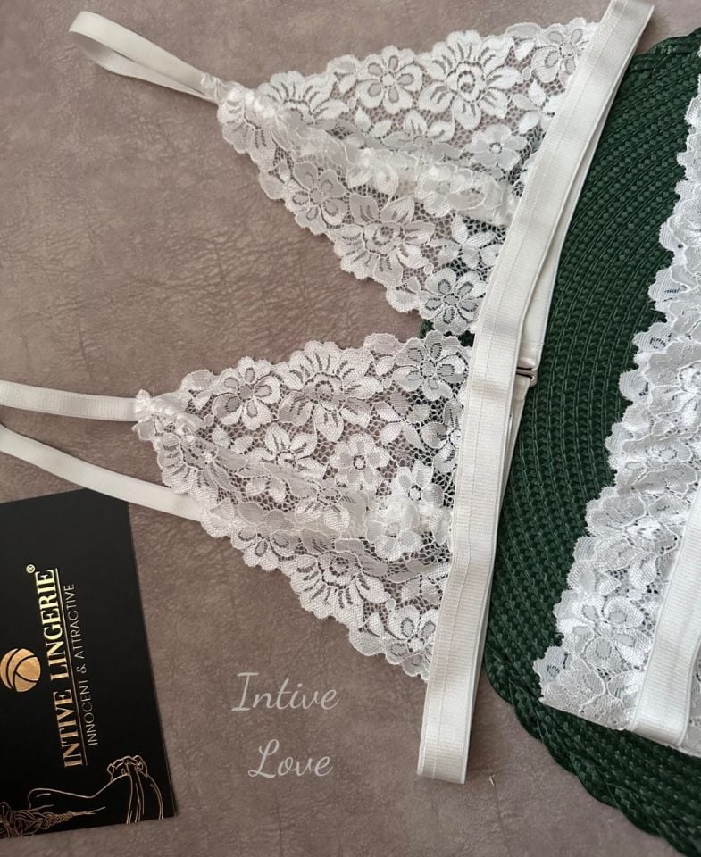 Intive Bride Beyaz Dantelli Kaliteli Dantelden Çoraplı Jartiyer Takım