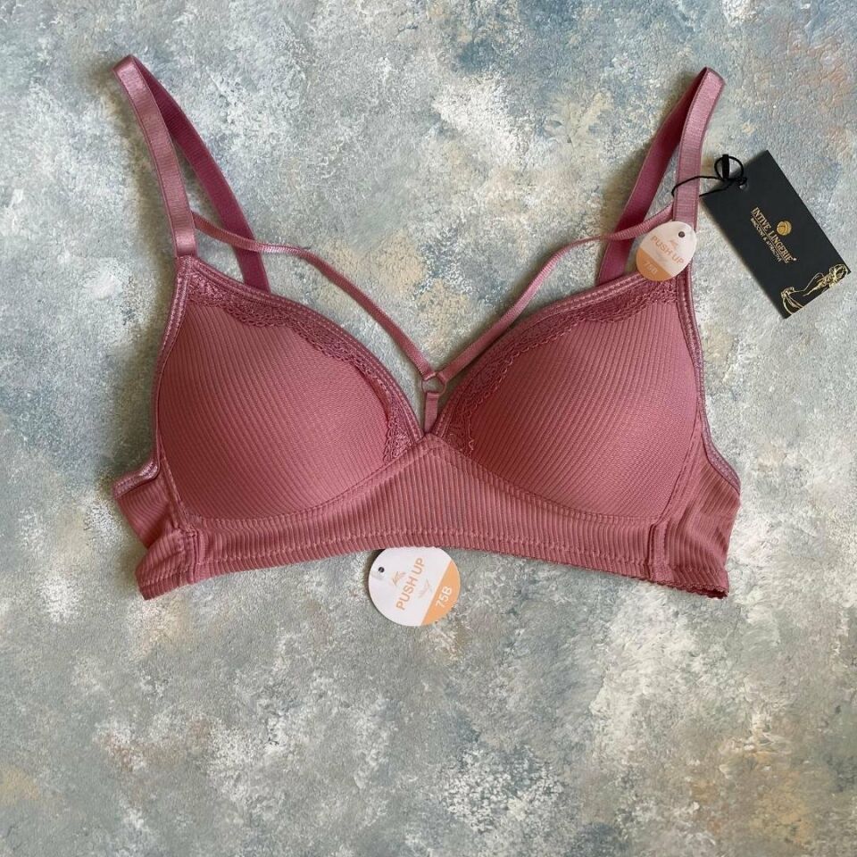 Belle Kadın Balensiz Günlük Kullanım Push-up Özellikli Sütyen Pembe - 85B