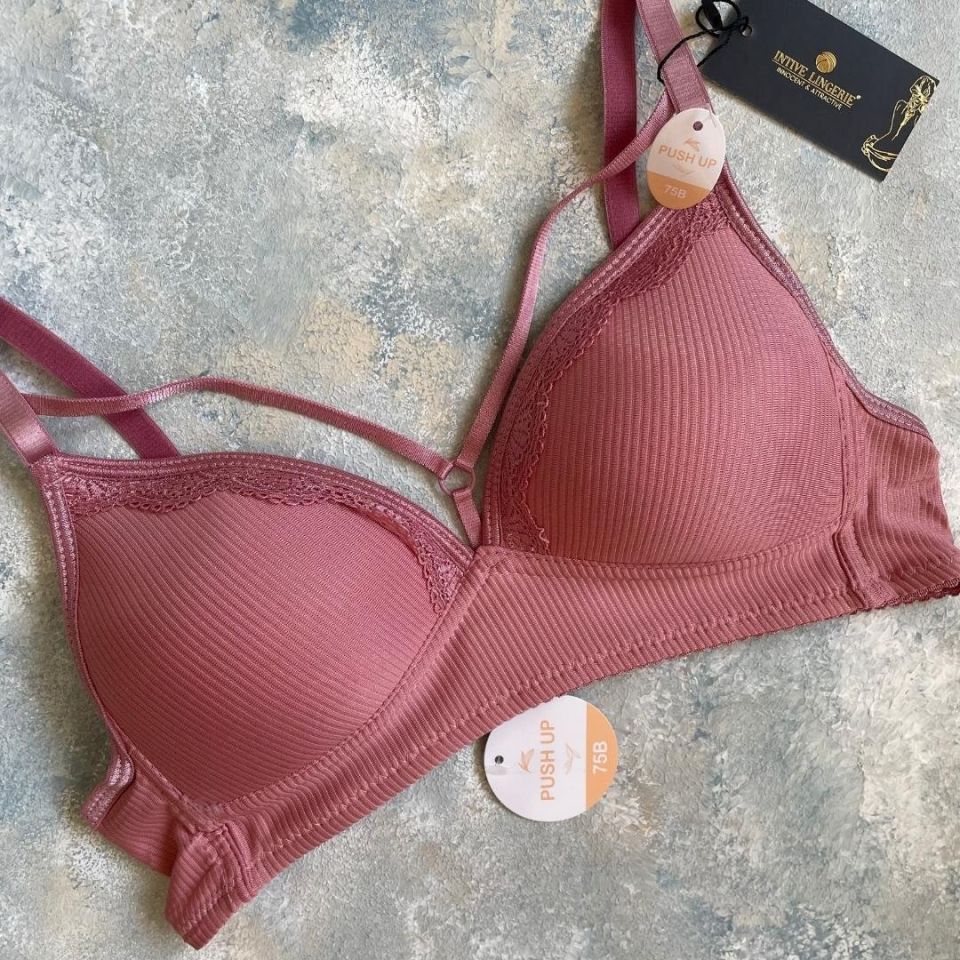 Belle Kadın Balensiz Günlük Kullanım Push-up Özellikli Sütyen Pembe - 85B