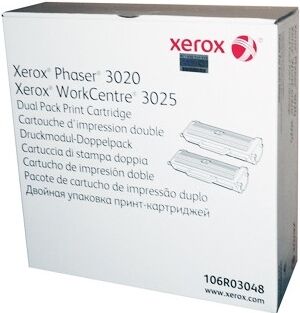 Xerox 106R03048 Phaser 3020/WC3025 Dual Pack Toner 2x1500 Sayfa