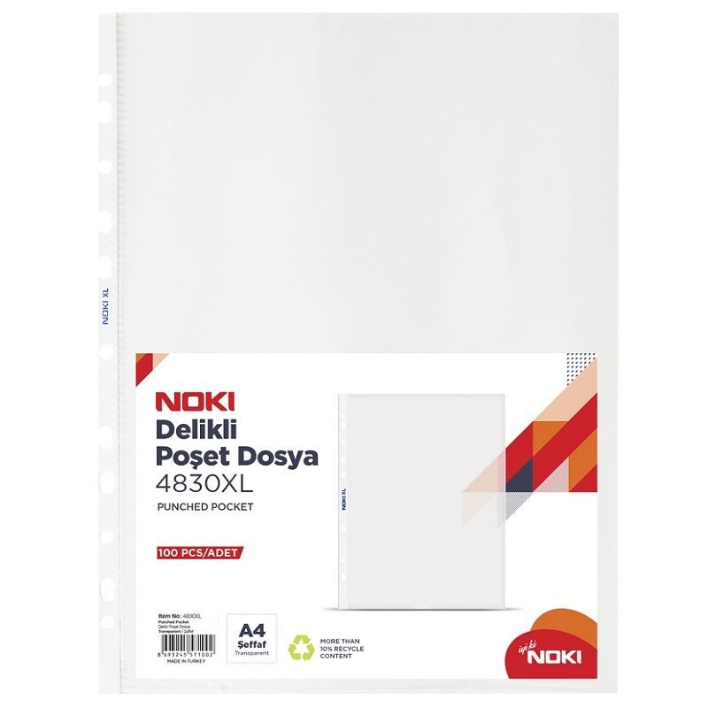 Noki Xl A4 Poşet Dosya 100 Lü 4830Xl