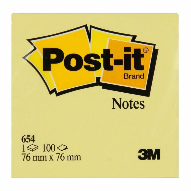 3M 654 76X76 Postit