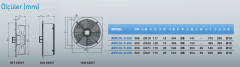 Aircol S 450 Kare Kasalı Sanayi Tipi Aksiyel Fan