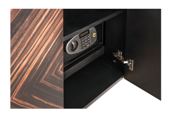 Walnut Bronz Metal Ayaklı Ahşap Makam Takımı