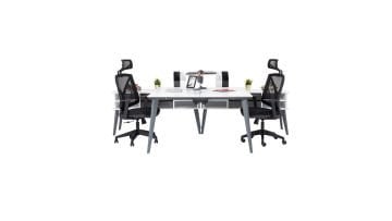 Elle Plus Metal Ayaklı İkili Workstation