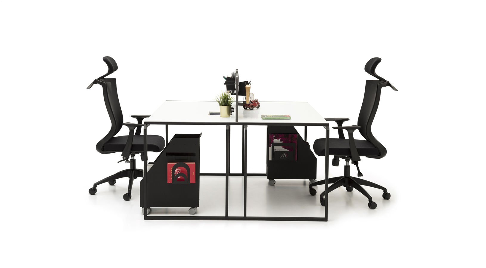 Orante Metal Ayaklı İkili Workstation