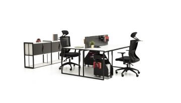 Orante Metal Ayaklı İkili Workstation