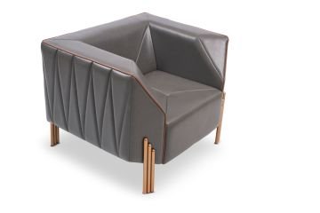 Roven Luxury Gold Ayaklı Tekli Ofis Kanepesi