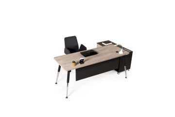 Bote Metal Ayaklı Etajerli Personel Büro Masası