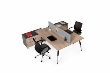 Bote Dolaplı 2'li Workstation