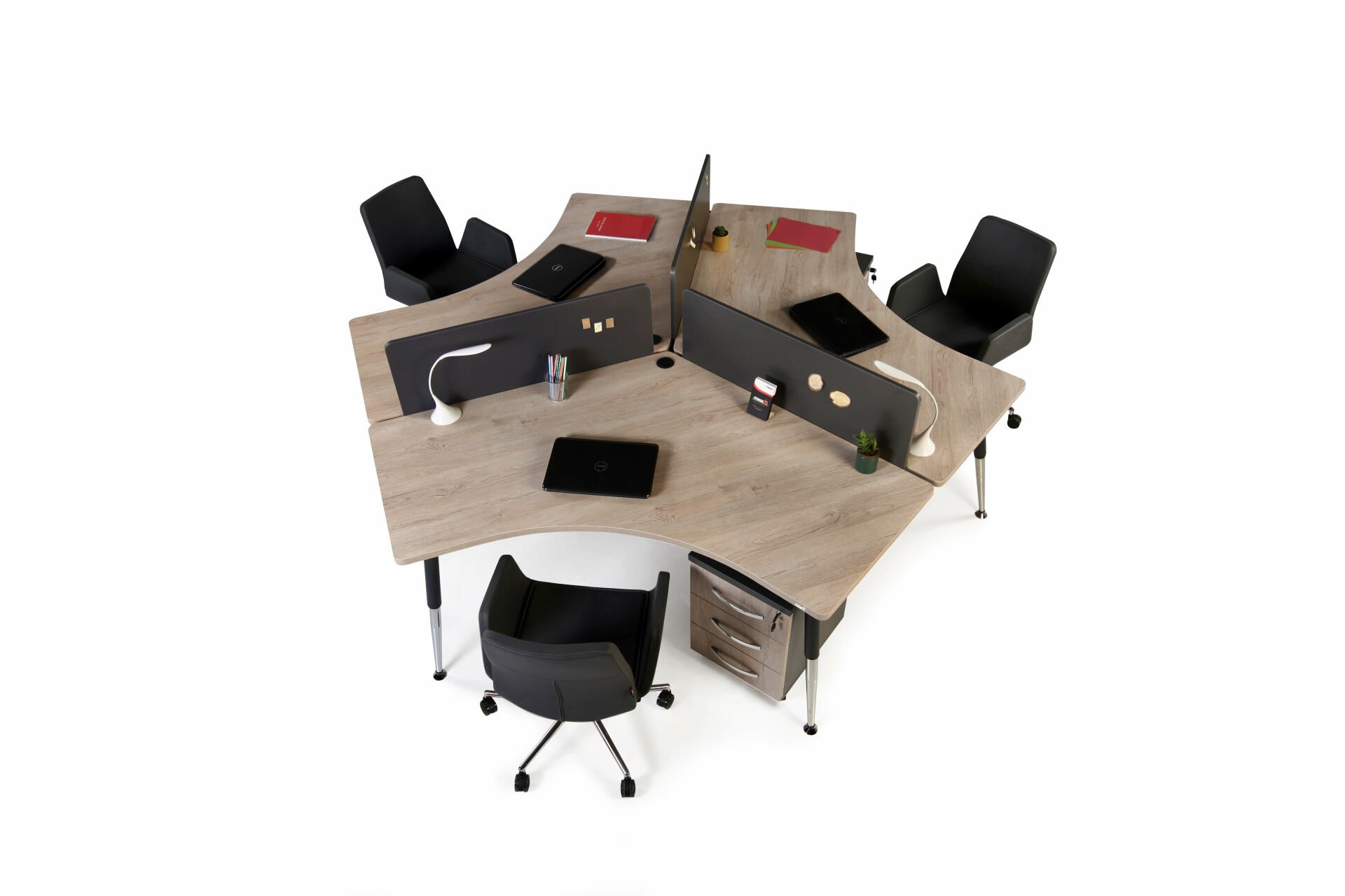 Bote Üçlü Kumaş Seperatörlü Workstation