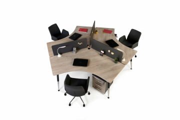 Bote Üçlü Kumaş Seperatörlü Workstation