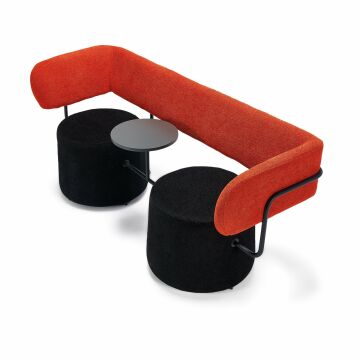 Pufy Modern Puflu Bekleme Alanı Koltuğu