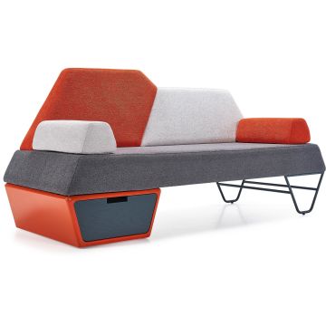 Loga Asimetrik Soft Döşemeli Bekleme Koltuğu