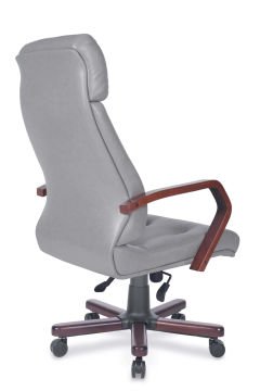 Aston Ahşap Kollu Deri Ofis Koltuğu