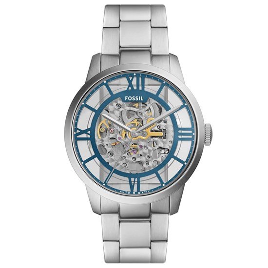 Fossil FME3260 Otomatik Çelik Gri Mavi Kadran 44 mm Erkek Kol Saati