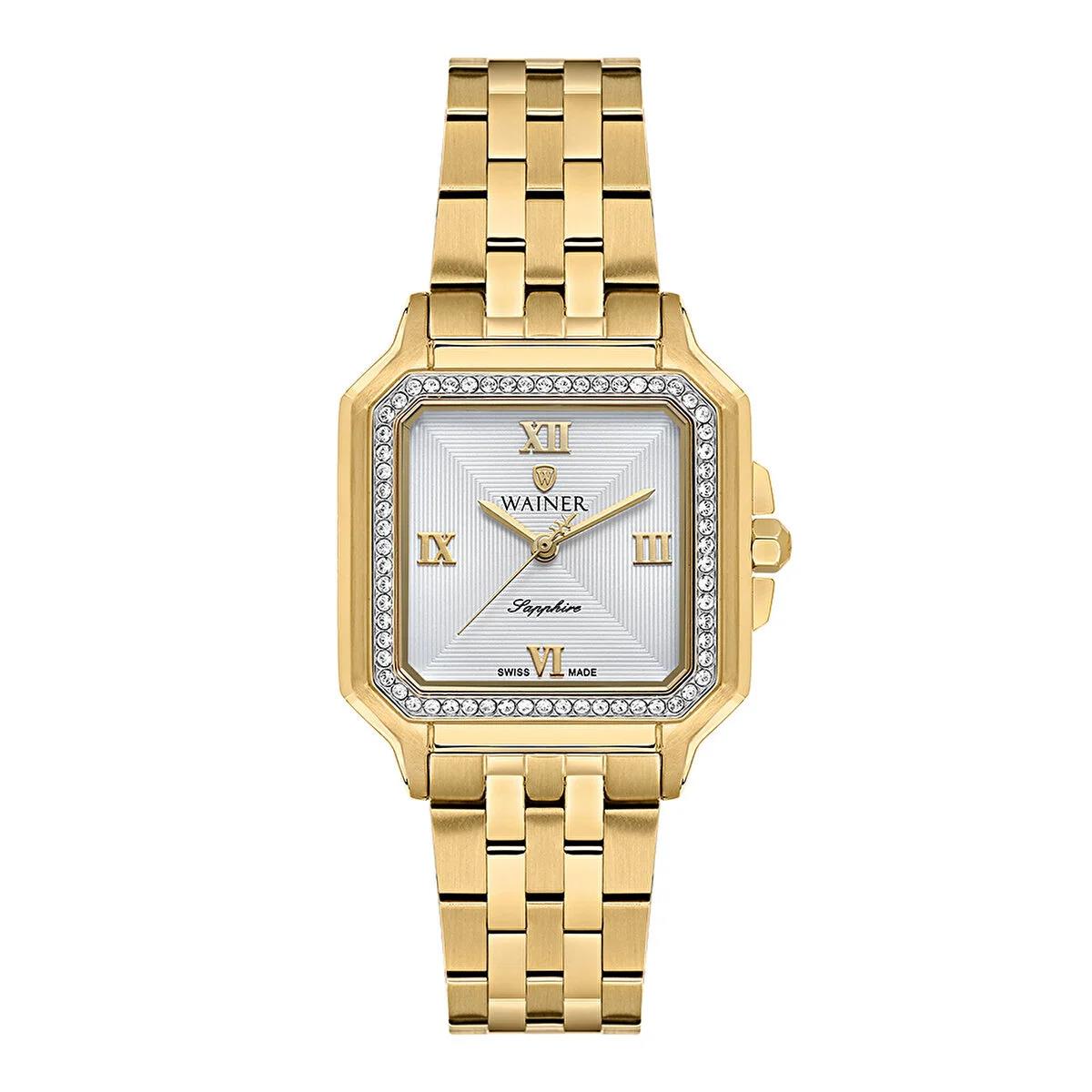 Wainer WA.18080-F Swiss Made Quartz Çelik Altın Rengi 3 ATM Kadın Kol Saati