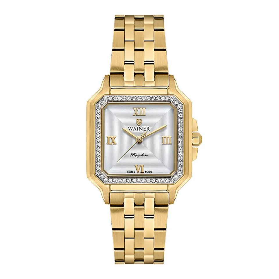 Wainer WA.18080-F Swiss Made Quartz Çelik Altın Rengi 3 ATM Kadın Kol Saati