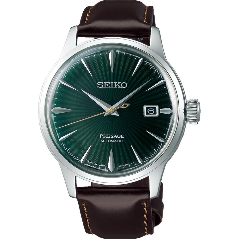 Seiko SRPD37J 41 mm Presage Otomatik Deri Kahverengi Erkek Kol Saati