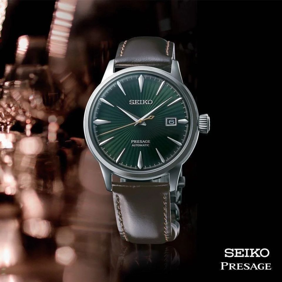 Seiko SRPD37J 41 mm Presage Otomatik Deri Kahverengi Erkek Kol Saati
