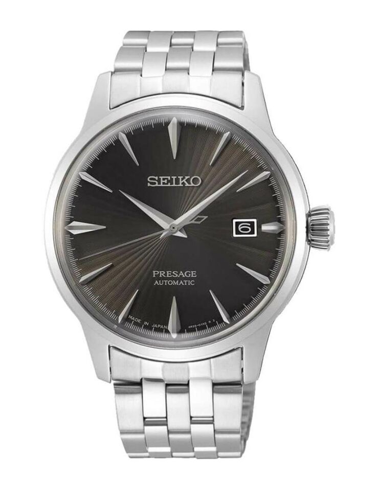Seiko SRPE17J 41 mm Gri Otomatik Çelik Gri Siyah Kadran 5 ATM Erkek Kol Saati